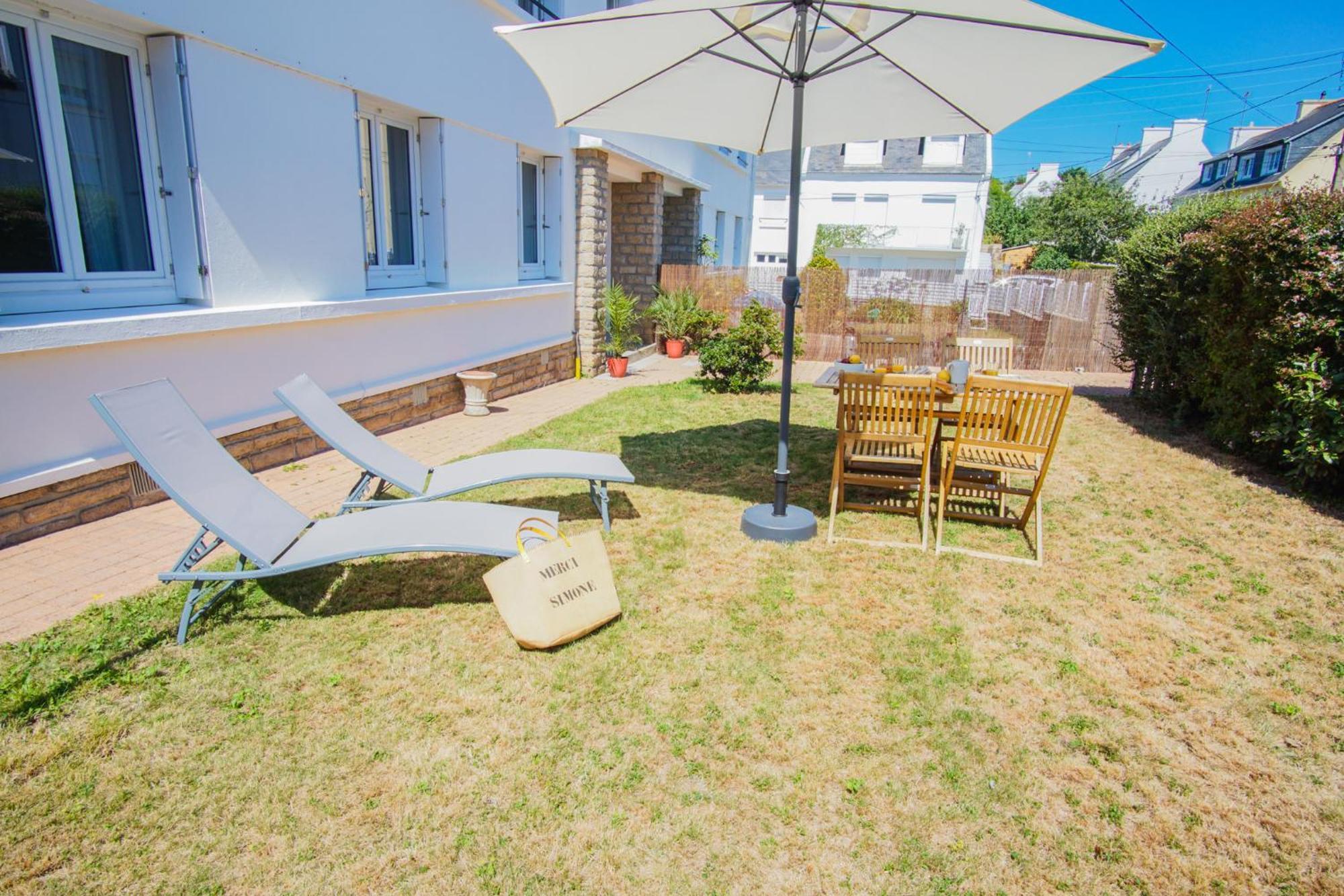 -Le Sentier- Elegant T3 Avec Jardin Proche Mer Concarneau Kültér fotó